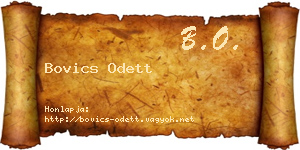 Bovics Odett névjegykártya